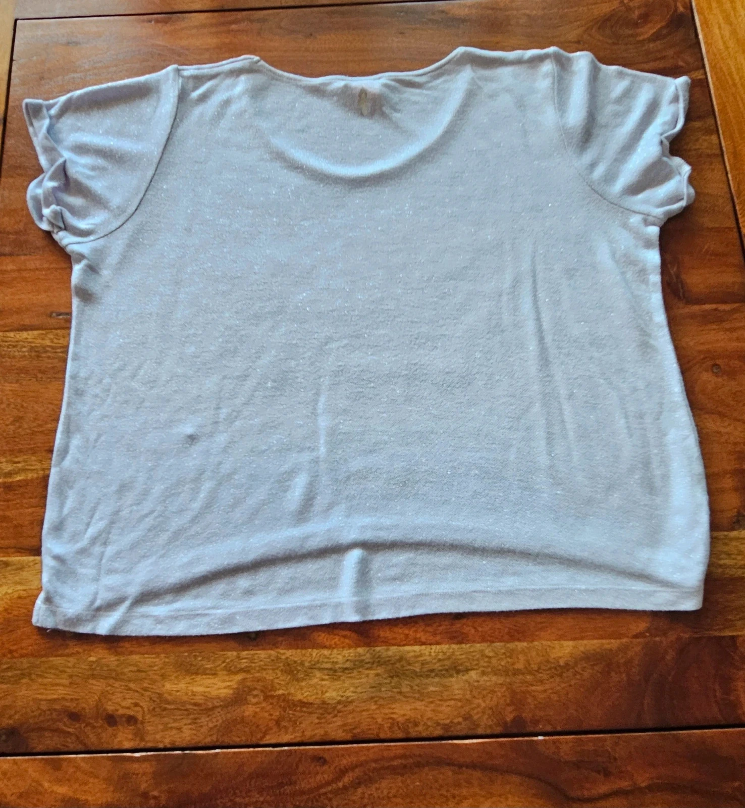 T-shirt StreetOne – Taille 40 – Blanc gris pailleté – Bon état – photo 3